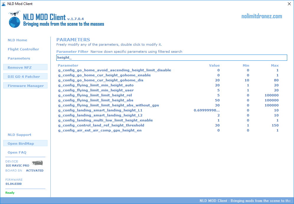 Parameter Editor Nolimitdronez Com