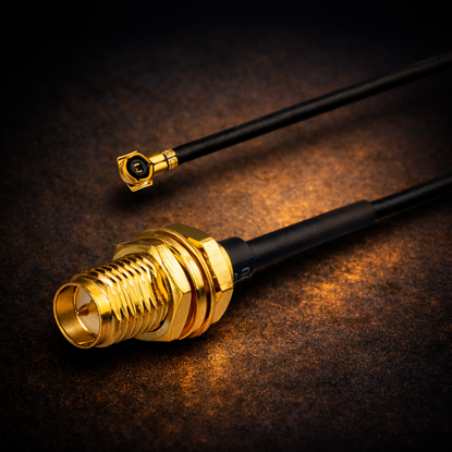 Picture of IPEX4 to RP-SMA / SMA Male Cable